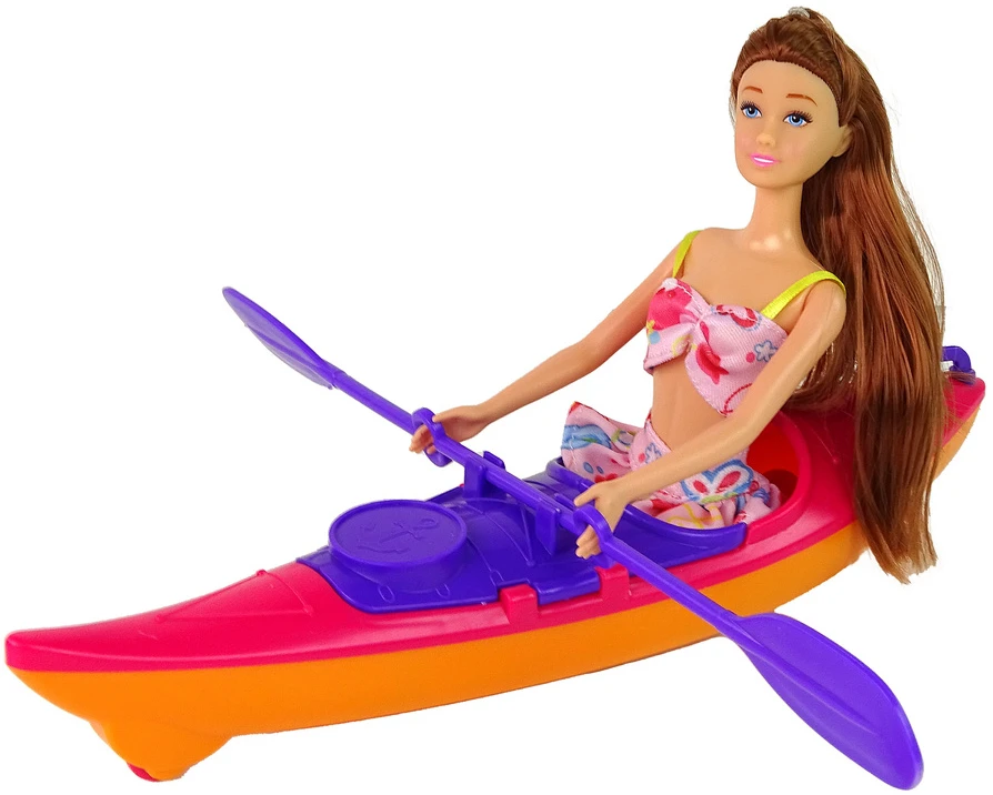 Lean Toys Lėlė barbė su baidare