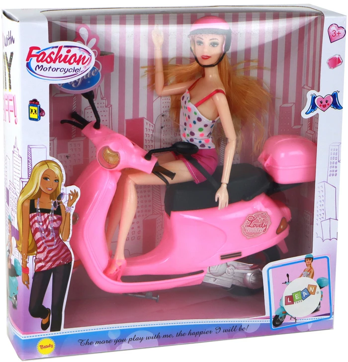 Lėlė su motoroleriu Lean toys