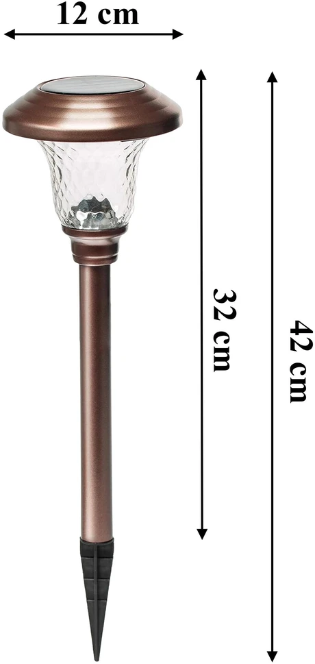 Zestaw Rinkinys Saulės energija varomų sodo lempų rinkinys, įmontuojamas, atsparus vandeniui, 42 cm, lauko, 6 vnt.