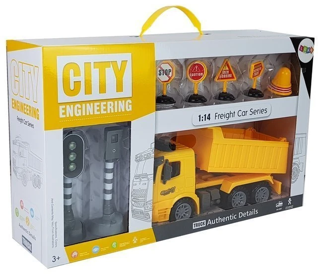 Statybinė transporto priemonė su priedais Lean Toys