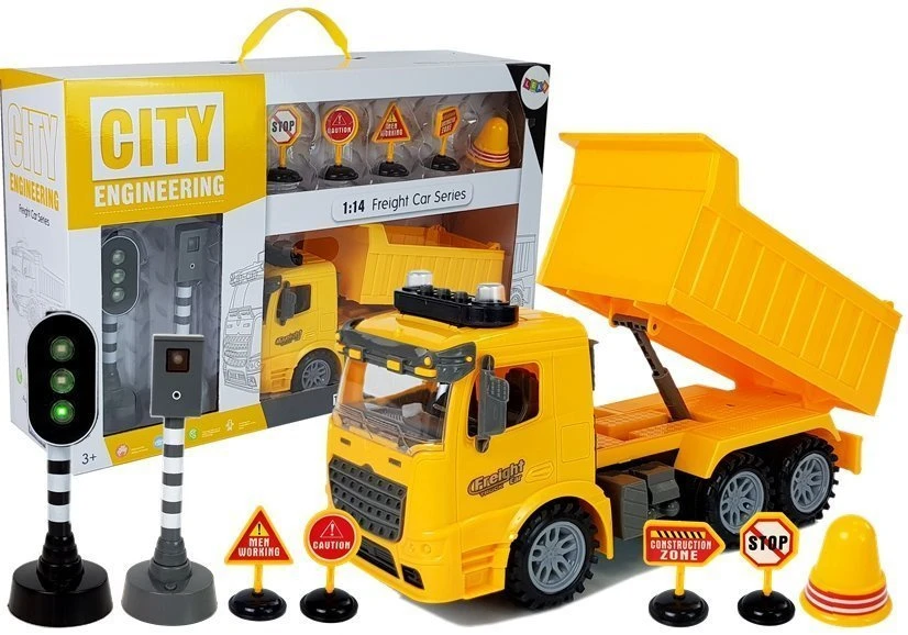 Statybinė transporto priemonė su priedais Lean Toys