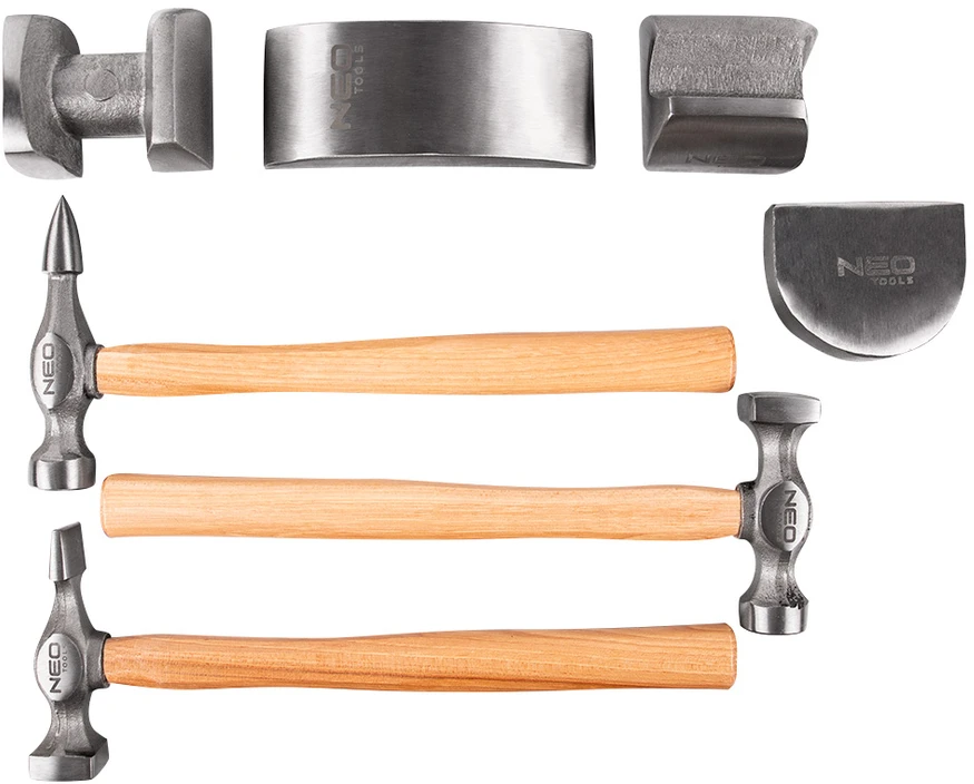Neo Tools Rinkinys Skardos plaktukų rinkinys, 7 vnt.