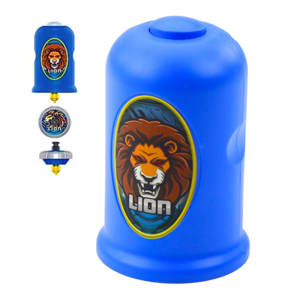 Lean Toys Mėlynas Liūto Tematikos Suktuko Rinkinys su Paleidėju