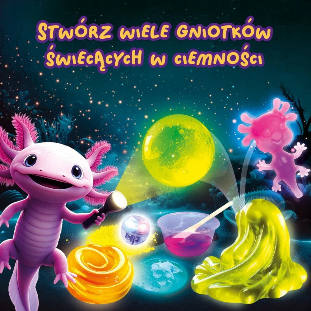 Lisciani Rinkinys „Slumi Science“ rinkinys – minkštas, tamsoje šviečiantis