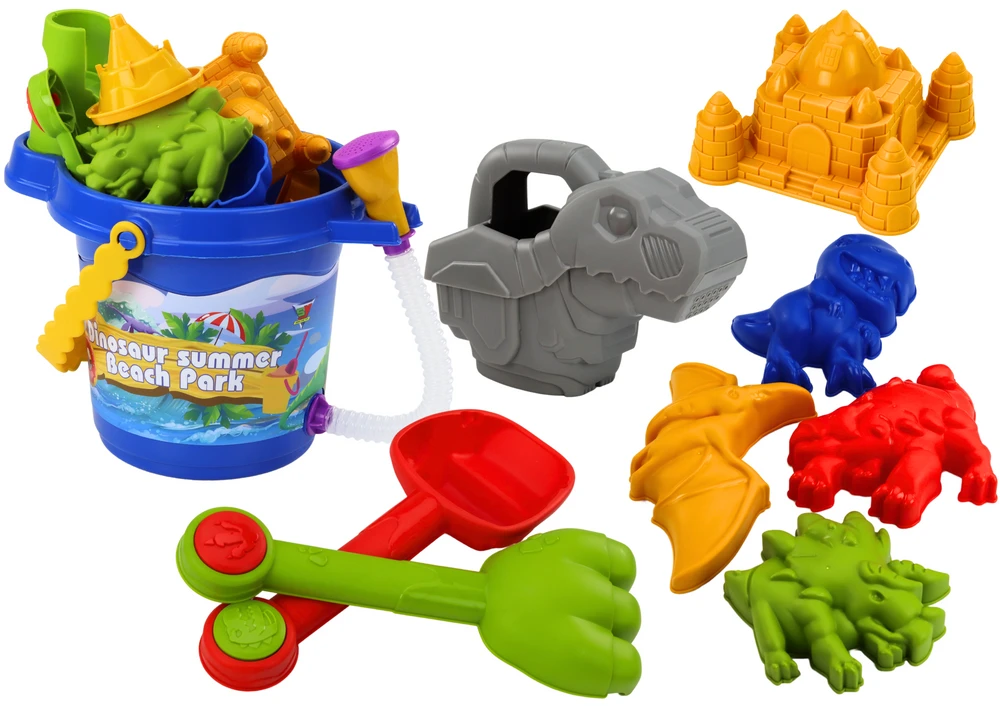 Lean Toys Smėlio Žaislų Rinkinys su Dušu ir Dinozaurų Motyvais