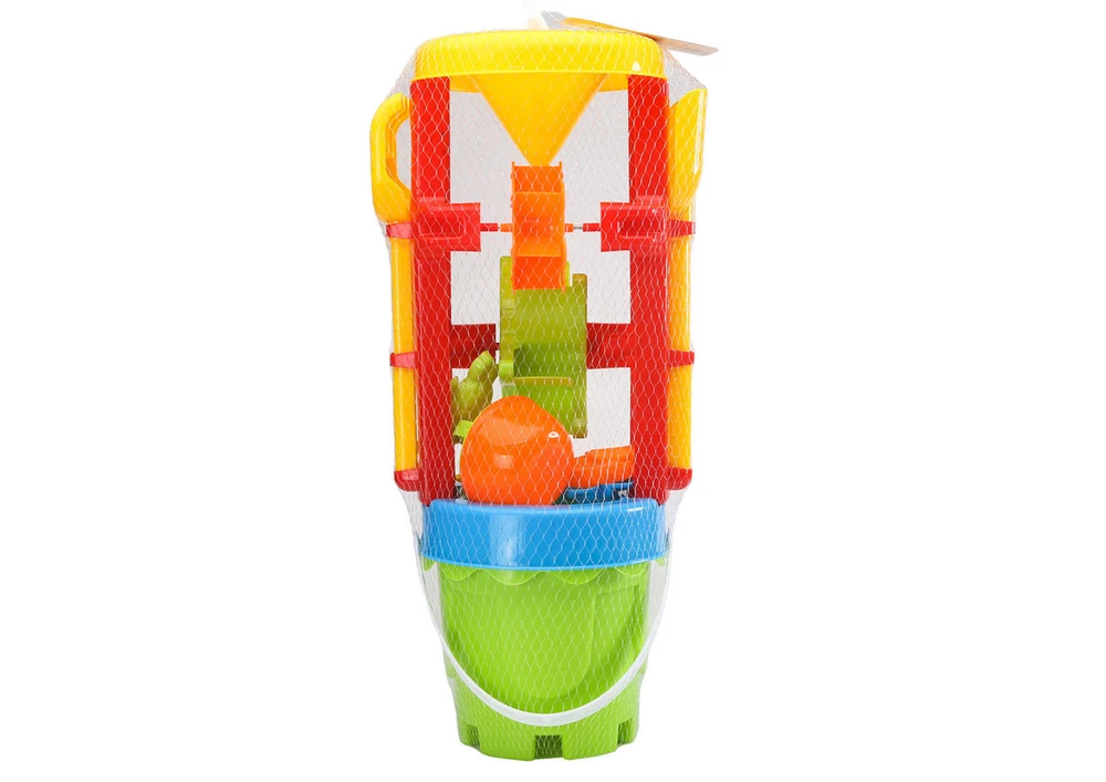 Lean Toys Smėlio žaislų rinkinys su malūnėliu ir kibirėliu