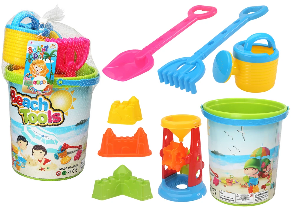 Lean Toys Smėlio Žaislų Rinkinys su Kibiru ir Formelėmis