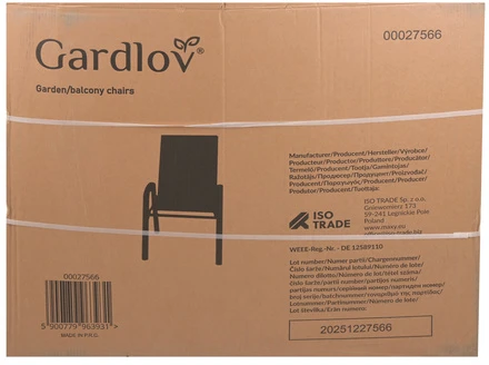 Sodo kėdžių komplektas - 4 dalys Gardlov