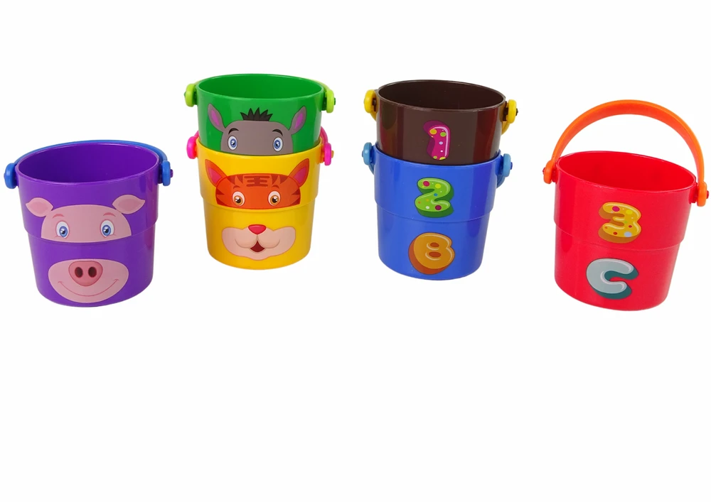 Lean Toys Kibirėlių su gyvūnėliais rinkinys Inna, 6 vnt.