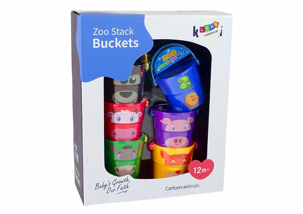 Lean Toys Kibirėlių su gyvūnėliais rinkinys Inna, 6 vnt.