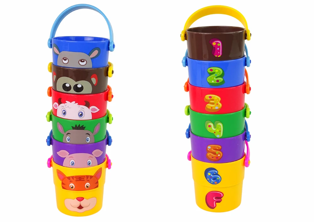 Lean Toys Kibirėlių su gyvūnėliais rinkinys Inna, 6 vnt.
