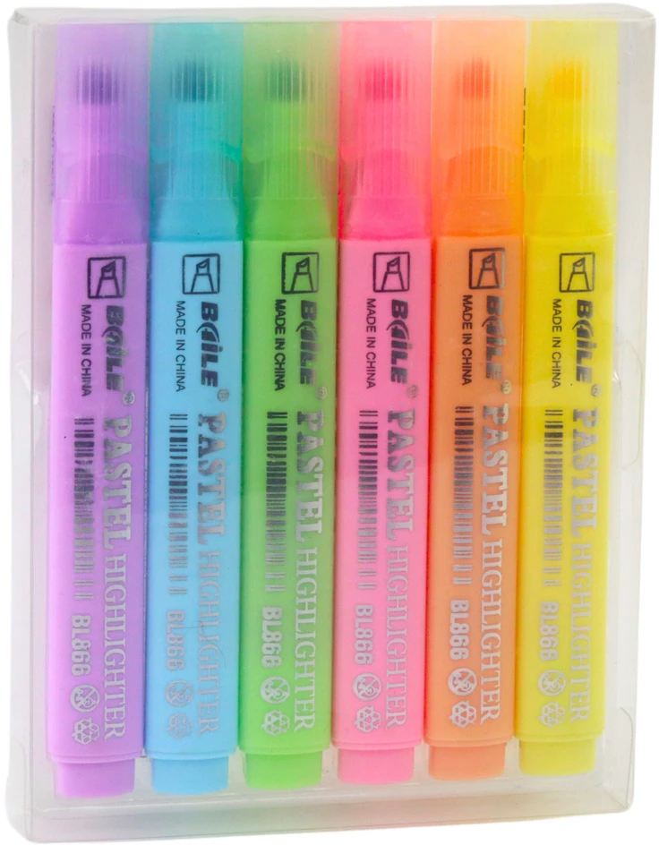 Lean Pastelinių spalvų žymeklių rinkinys 6pcs.