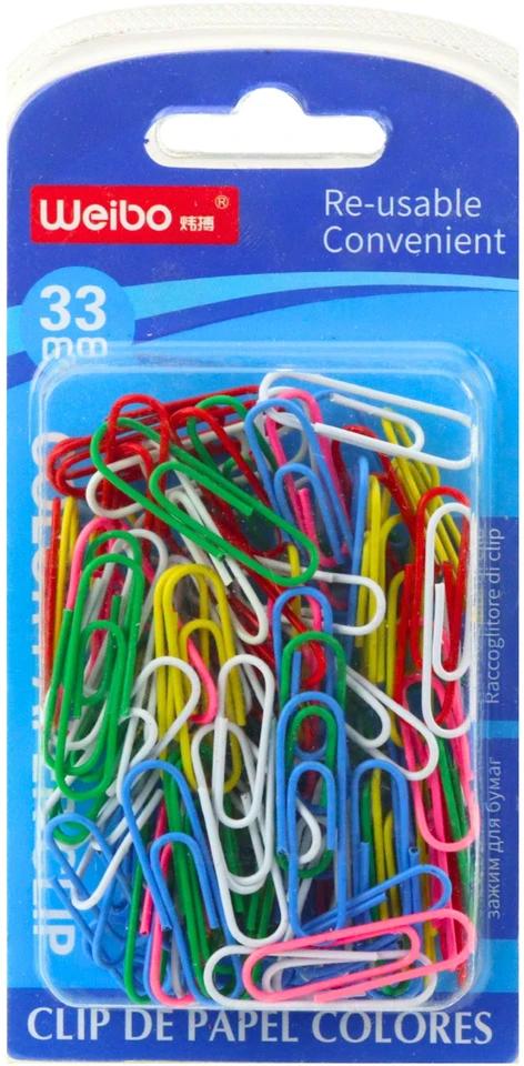 Lean Spalvotų Sąvaržėlių Rinkinys 33 mm, 90 vnt.