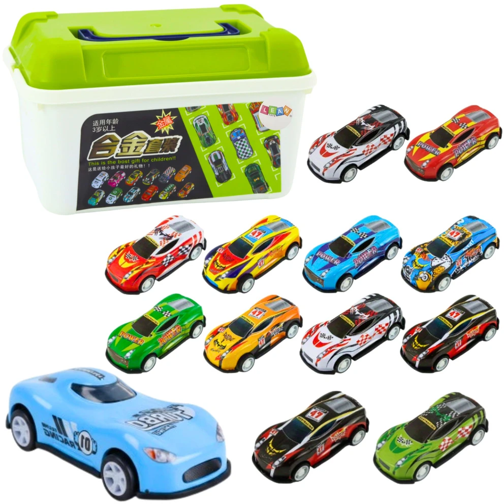 Lean Toys Automobilių rinkinys lagamine – 30 vnt.