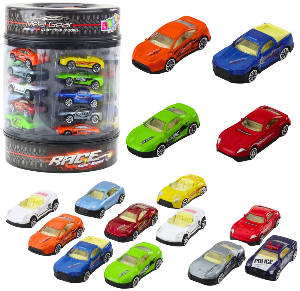 Lean Toys 1:64 Mastelio Modernių Sportinių Automobilių Rinkinys su 25 Modeliais