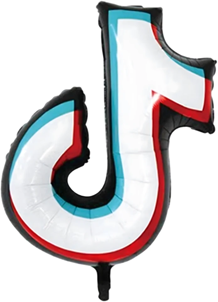 Zestaw Rinkinys „TikTok“ užrašų balionų rinkinys gimtadieniams, gimtadienio šventėms, 5 vnt.