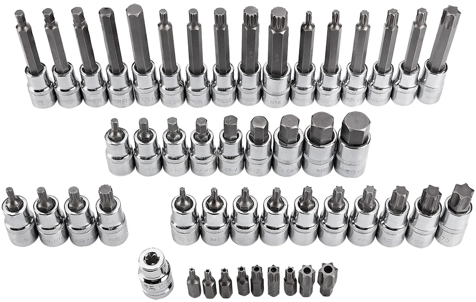 Neo Tools Antgalių rinkinys Neo Torx, 49 vnt