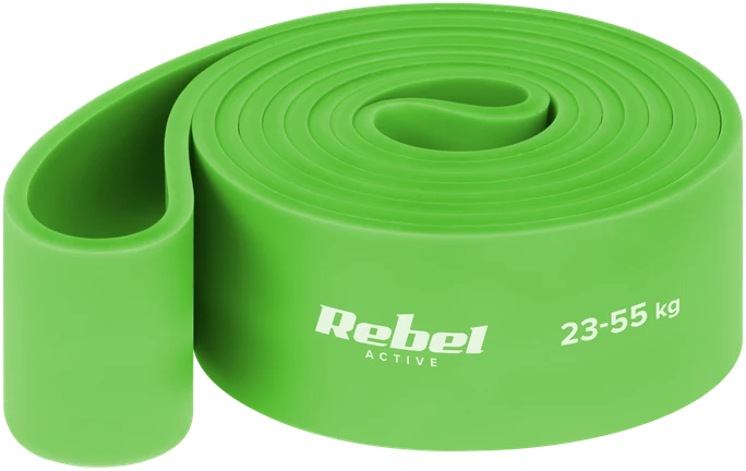 TPE mankštos juostų rinkinys - Power Band PTs-1, 4-55 kg, 5 TPE juostos, REBEL ACTIVE