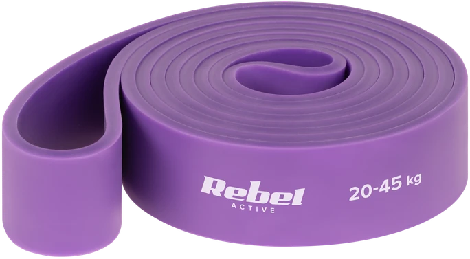 TPE mankštos juostų rinkinys - Power Band PTs-1, 4-55 kg, 5 TPE juostos, REBEL ACTIVE