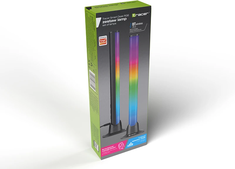 Sieninis šviestuvas TRACER Smart Desk RGB Tuya App lempų rinkinys