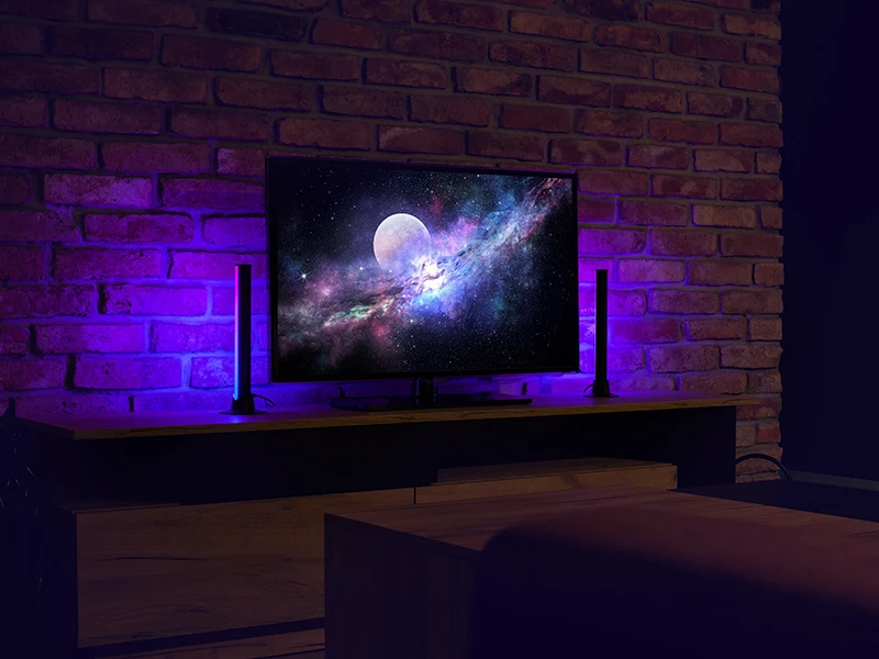 Sieninis šviestuvas TRACER Smart Desk RGB Tuya App lempų rinkinys