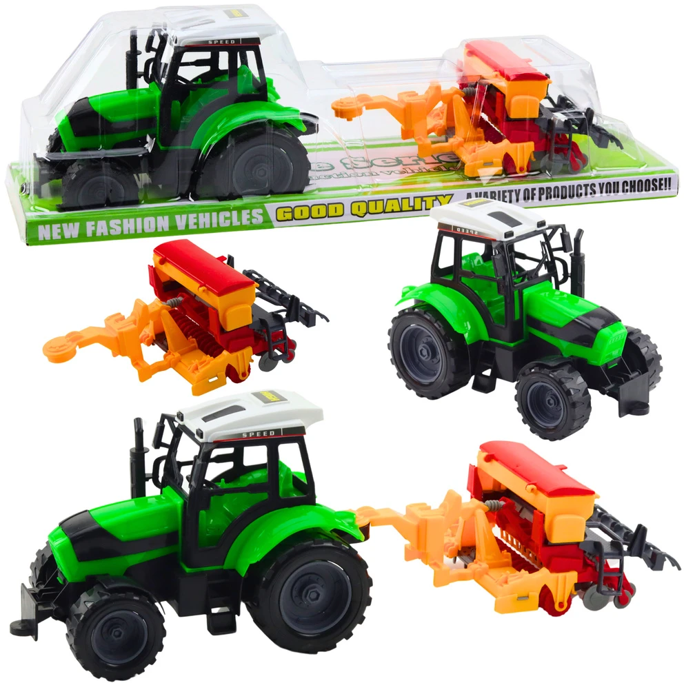 Lean Toys Traktorius su sėjamąja