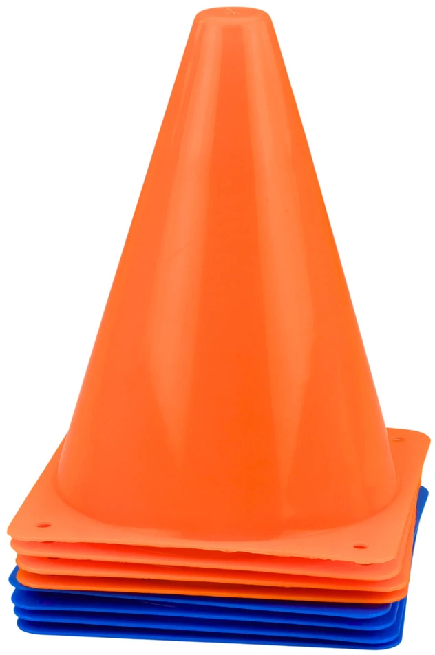 Lean Toys Treniruočių konusai mėlyni ir oranžiniai 8 vnt.