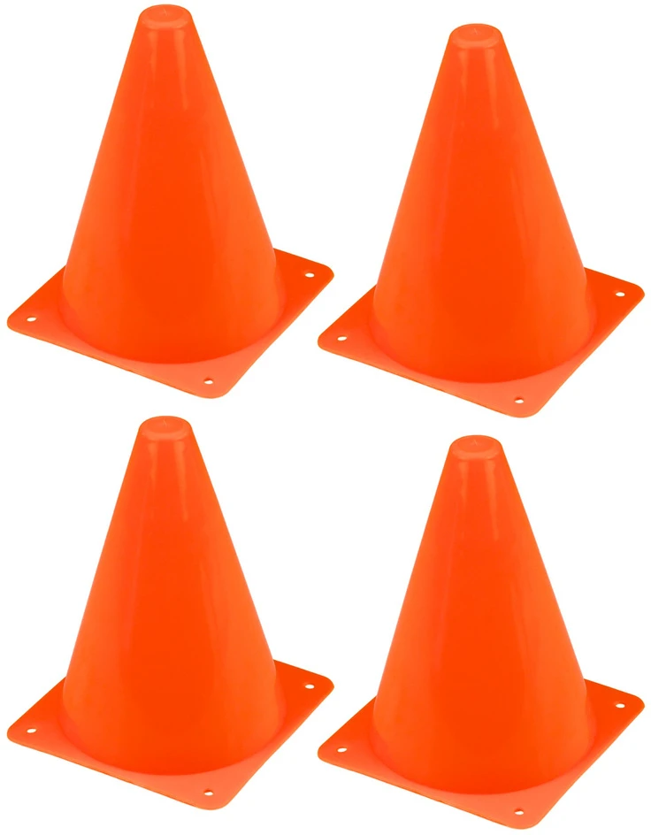 Lean Toys Treniruočių konusai mėlyni ir oranžiniai 8 vnt.