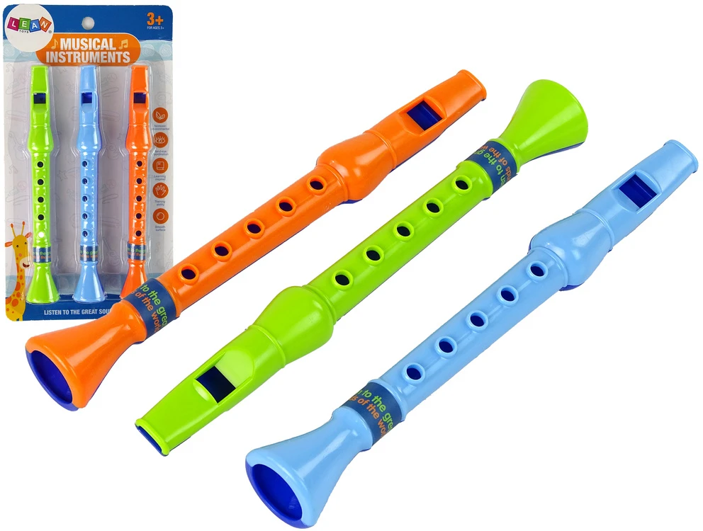 Lean Cars Vaikiškų fleitų rinkinys Lean Toys, 3 vnt.