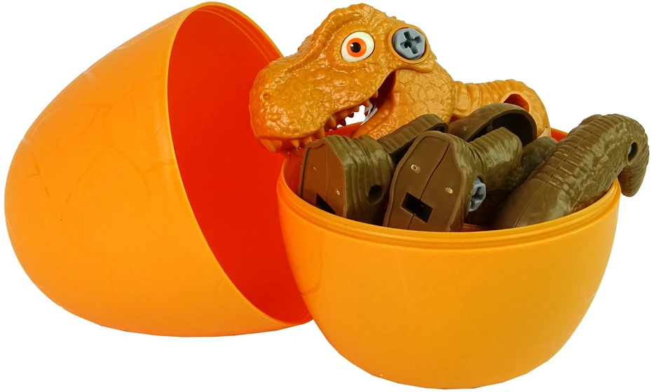 Zestaw Žaislinis dinozaurų rinkinys su atsuktuvu Lean Toys, geltonas