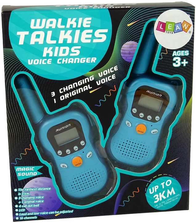 Lean Cars Vaikiškos racijos Walkie Talkies, 5,5x15x2,5 cm
