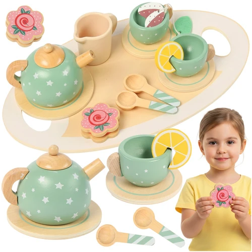 Children's tea set žalias Kruzzel 26393