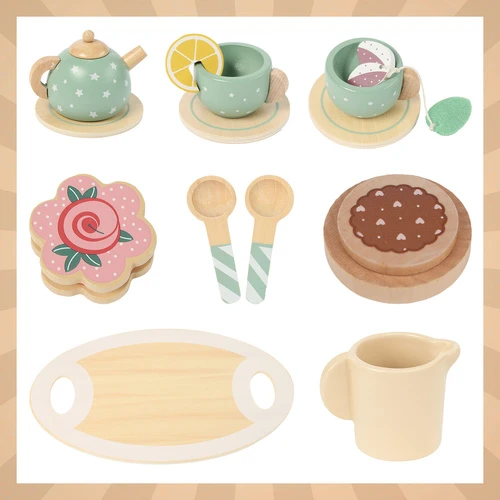 Children's tea set žalias Kruzzel 26393