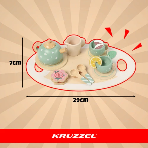 Children's tea set žalias Kruzzel 26393