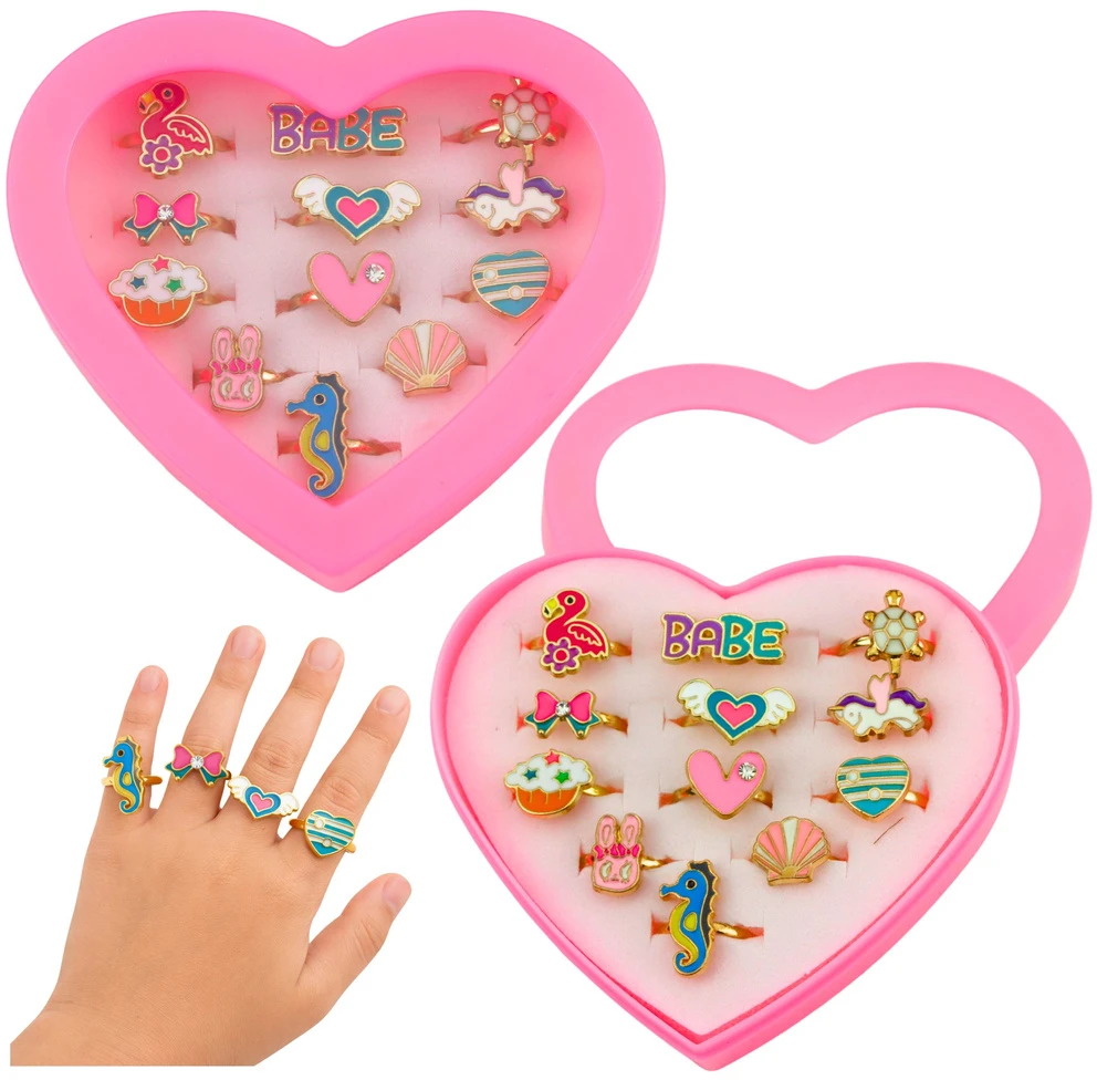 Lean Toys Vaikiškų žiedų rinkinys 12 vnt.
