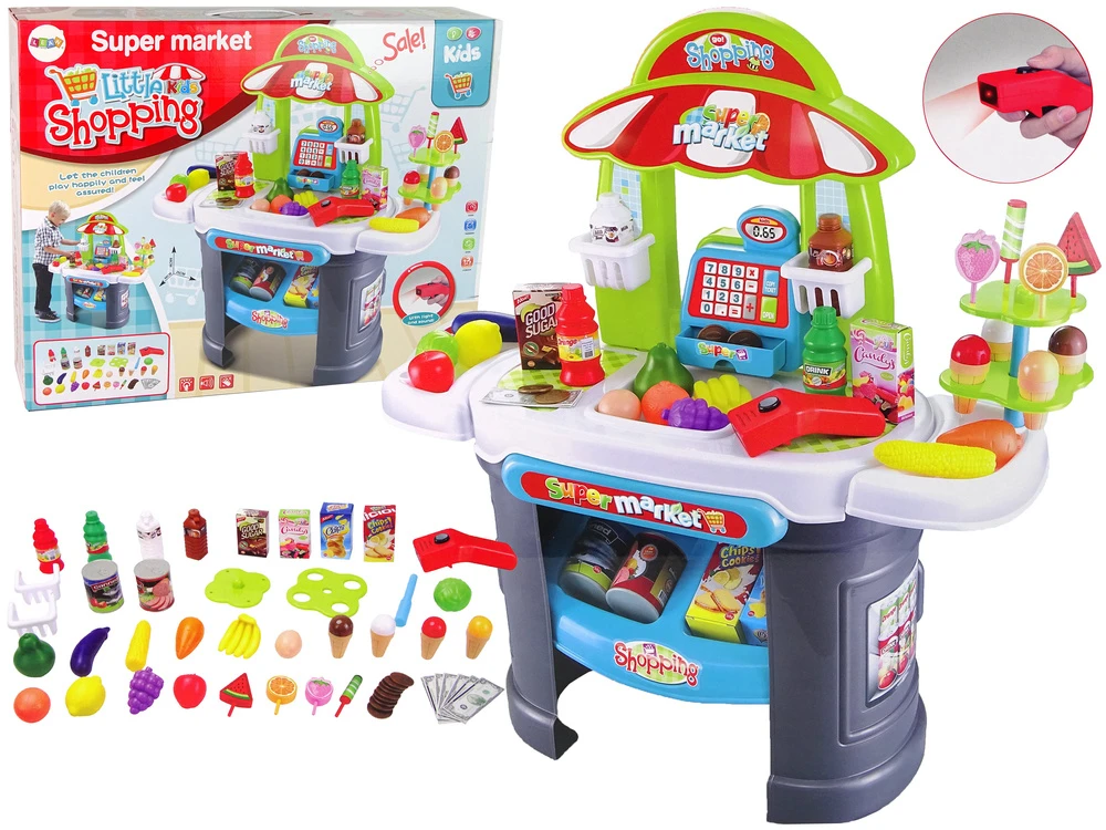 Lean Toys Vaikų prekybos centras LeanToys su skaitytuvu