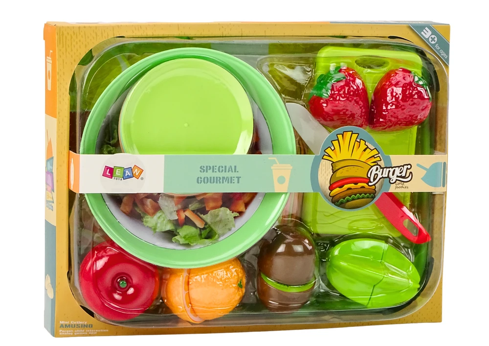 Lean Toys Stalo įrankiai ir maisto rinkinys LeanToys, įvairių spalvų, 25 vnt.