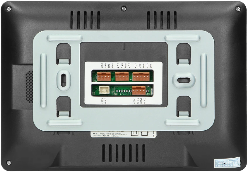 Orno Rinkinys Vaizdo domofono komplektas, spalvotas be ragelio, 7 colių LCD, jutiklinis ekranas, OSD meniu, atmintis, SD kortelės lizdas, DVR, vartų valdymas, su šifravimo įrenginiu ir RFID, juodas, TAURI MEMO