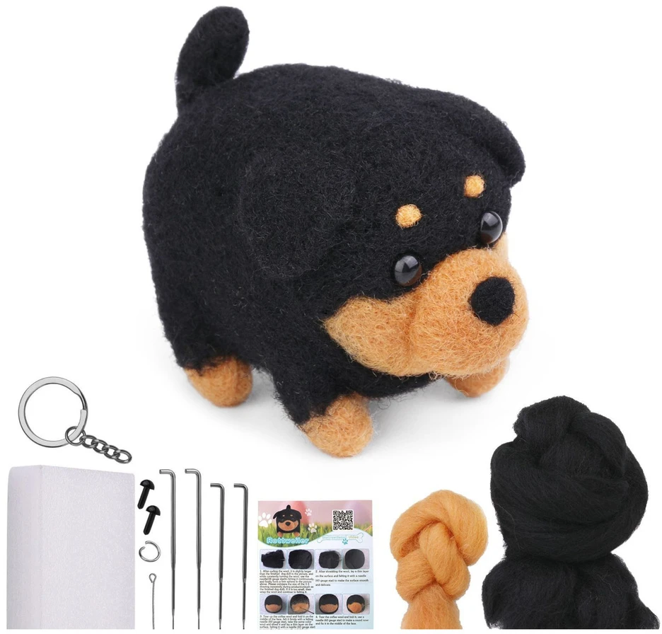 Lean Toys Veltinio Rinkinys - Rudas ir Baltas Kačiukas