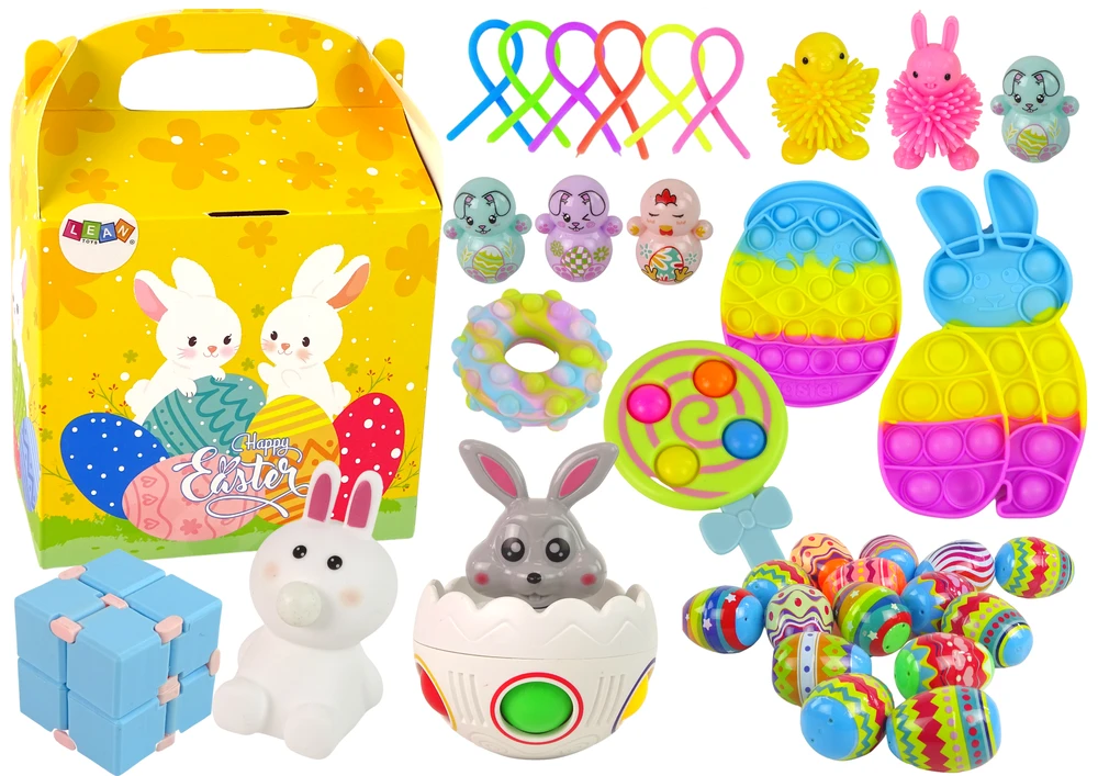 Zestaw Velykų sensorinių žaislų rinkinys vaikams Lean Toys