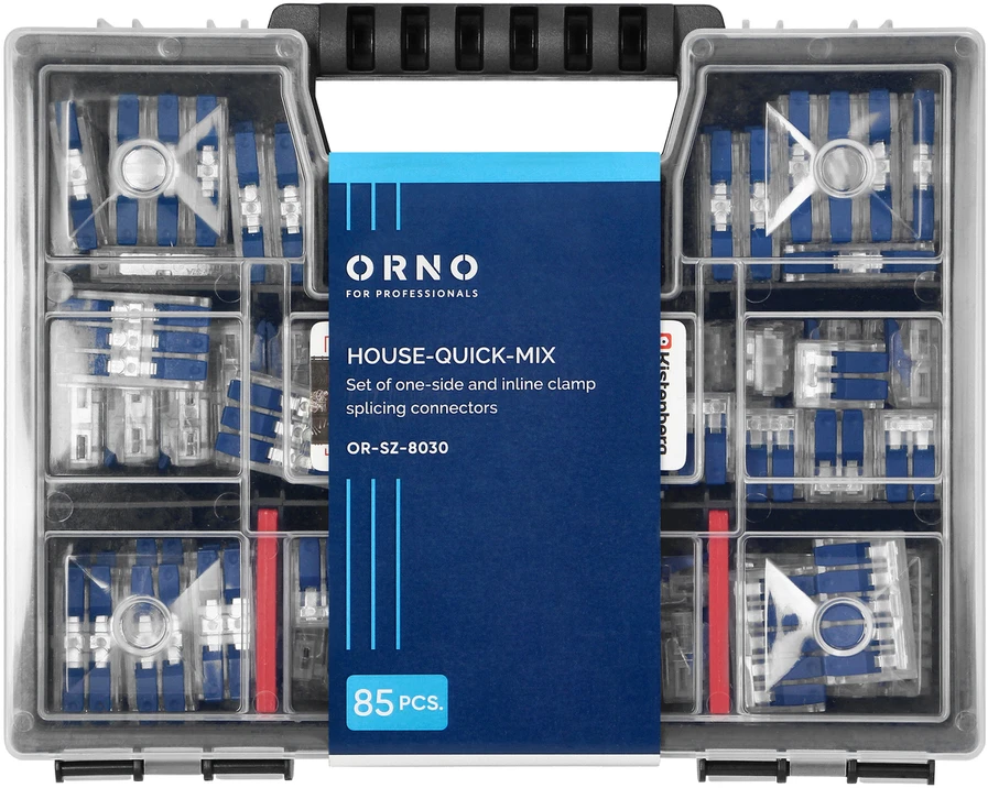 Orno Rinkinys Vienpusių ir permatomų jungčių rinkinys HOUSE-QUICK-MIX, 85 vnt.
