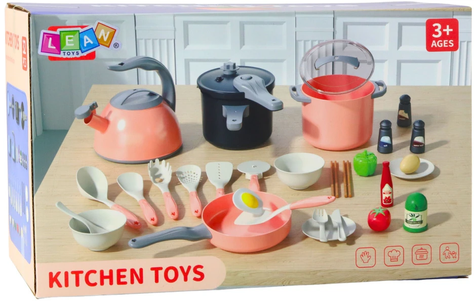 Lean Toys Virtuvės rinkinys vaikams 32 dalių