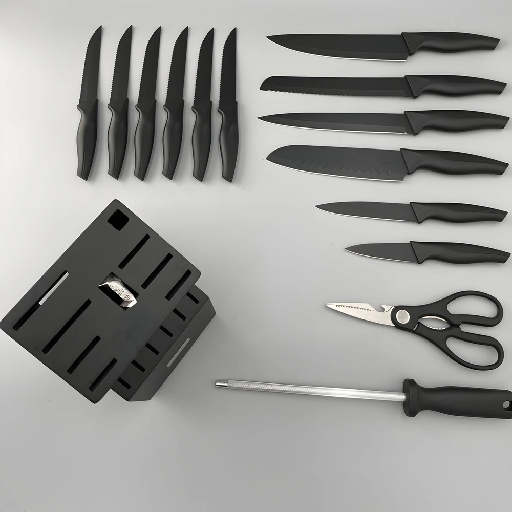 Virtuvinių peilių rinkinys Retoo Sharp 16 vnt. su stovu