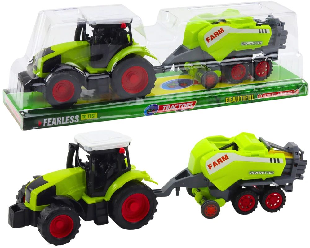 Lean Toys Traktorius su šieno presu