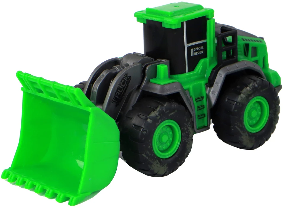 Žaislinių traktorių rinkinys Lean Toys, žalias/juodas, 13x6x5 cm, 4 d