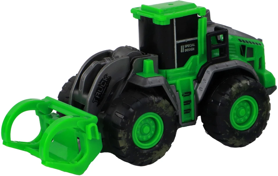 Žaislinių traktorių rinkinys Lean Toys, žalias/juodas, 13x6x5 cm, 4 d