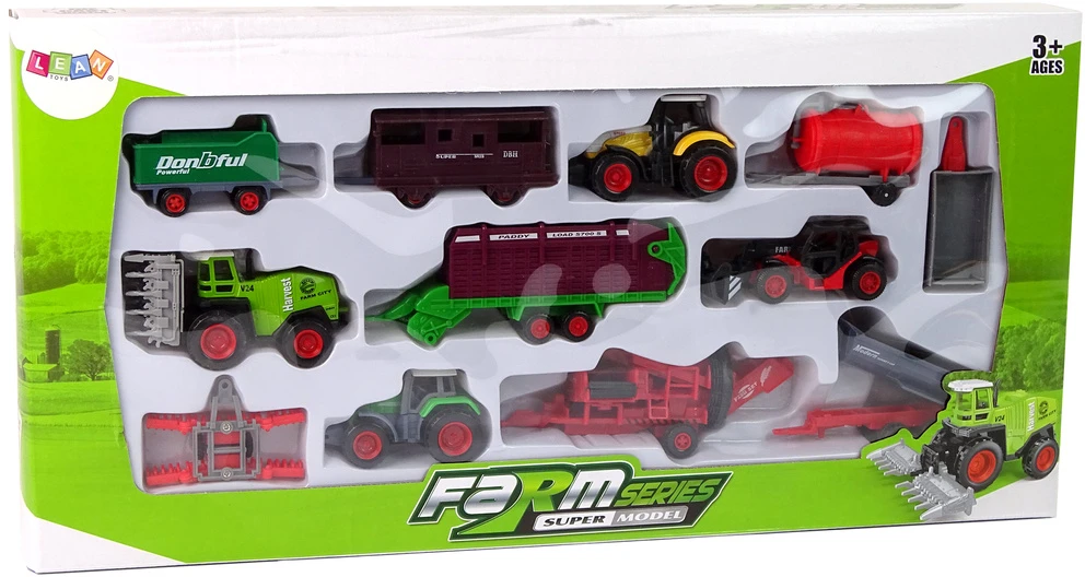 Žemės ūkio transporto priemonių rinkinys Lean Toys