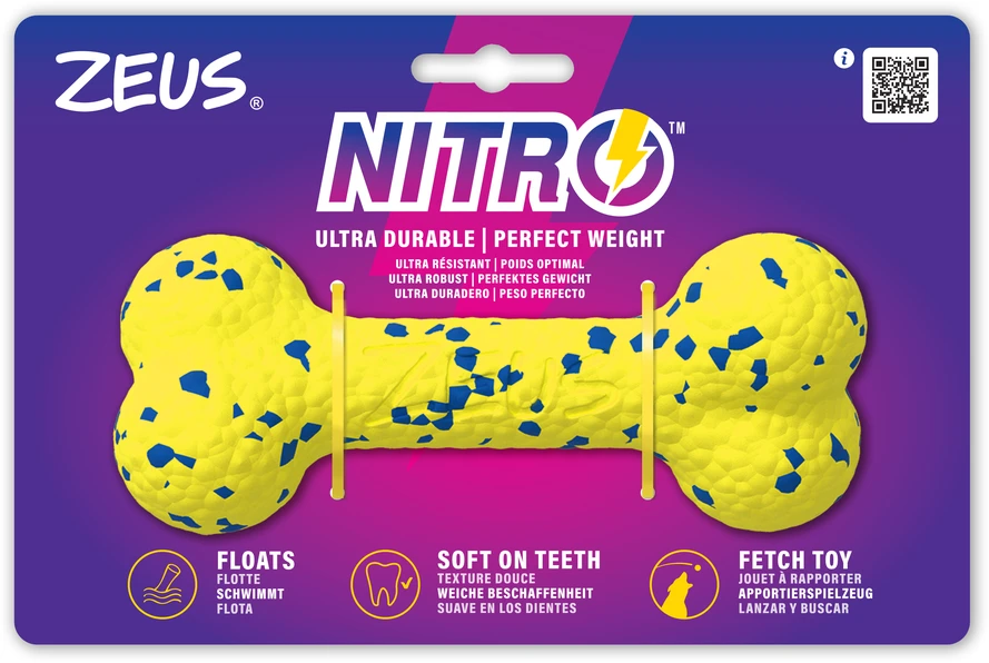 Zeus Nitro - Lankstus kaulas - Geltonas ir mėlynas - 16 cm
