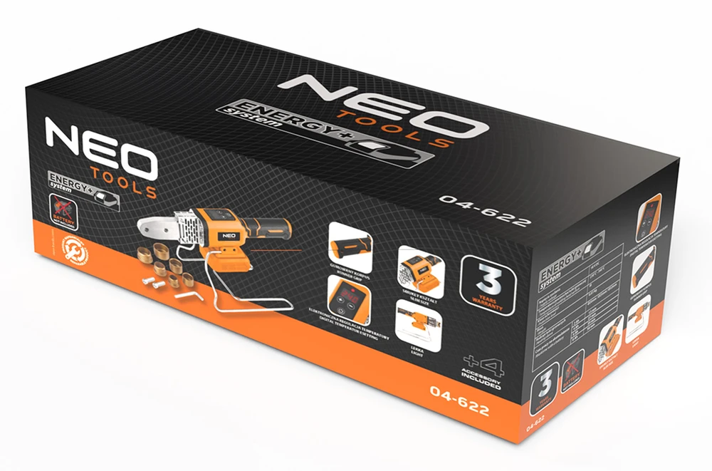 Neo Zgrzewarka „Energy+“ 18 V vamzdžių suvirinimo aparatas, be akumuliatoriaus