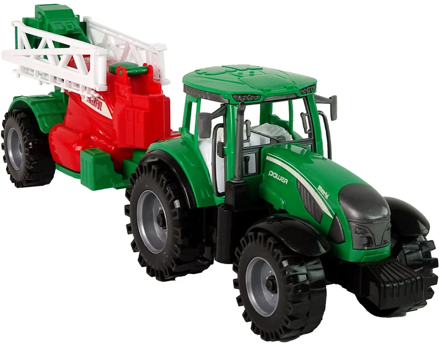 Traktorius su purkštuvu Lean Toys, žalias